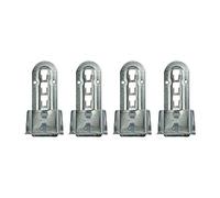 secotec vas204 virole Lit connecteur de montage Poignée réglable en hauteur pour des poutres et de sommier à lattes Coussin en acier galvanisé Hauteur : 140 mm, contenu : Lot de 4, 4