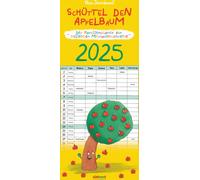 Secoue le pommier - l'agenda familial de la célèbre série de livres participatifs de Nico Sternbaum - calendrier mural mensuel 2026 à suspendre, avec reliure à spirale, 22,4 x 48,5 cm