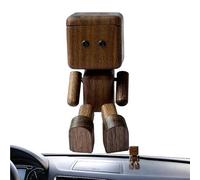 Secouer l'homme en bois - Amusant | Pieds de poupée - Figurine en bois Qui Secoue Les Pieds | Poupée de Mdera avec Pieds Mobiles | Figurine en bois oscillante | Professionnel 2026 | Voiture | Écrivain