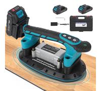 Secoueur de carrelage électrique 2 en 1 avec batterie 2 x 2,5 Ah - Charge maximale : 250 kg - Ventouse de 30 x 16 cm - 24000 tr/min - 6 niveaux - Pour carrelage mural, mur en brique, carrelage
