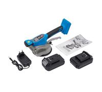 Secoueur de carrelage sans fil 21 V avec batterie 2 x 15000 mAh, appareil vibrant pour carrelage avec 12 vitesses, 80 kg avec ventouse 136 mm, outils de carreleur