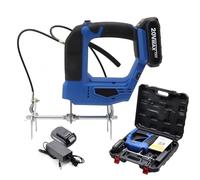 Secoueur Électrique Amélioré Pour Cadres De Ruche 4 Vitesses Réglables (2700 Tr/min) Avec 2 Batteries De 2000 MAh,chargeur Et Boîte De Rangement Pouvant Contenir Jusqu'à 8 Kg De Cadres(Blue,110V)