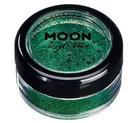 Secoueurs à paillettes fines par Moon Glitter (Paillette Lune) - 100% de paillettes cosmétique pour le visage, le corps, les ongles, les cheveux et les lèvres - 5g - Vert