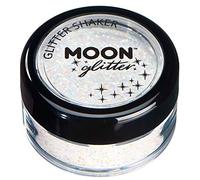 Secoueurs à paillettes pastel par Moon Glitter (Paillette Lune) - 100% de paillettes cosmétique pour le visage, le corps, les ongles, les cheveux et les lèvres - 3g - Blanc