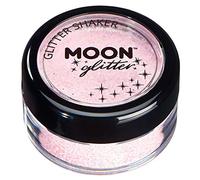 Secoueurs à paillettes pastel par Moon Glitter (Paillette Lune) - 100% de paillettes cosmétique pour le visage, le corps, les ongles, les cheveux et les lèvres - 3g - Rose clair