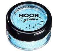 Secoueurs à paillettes pastel par Moon Glitter (Paillette Lune) - 100% de paillettes cosmétique pour le visage, le corps, les ongles, les cheveux et les lèvres - 3g - Bleu clair