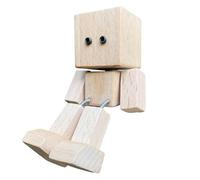 Secouez en bois - Ornements en bois sculpté, figures activées par le mouvement portable | Décoration de bureau robuste boble Head drôle avec expressions faciales magnétiques, infuse des espaces avec