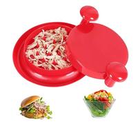 Secouez le filet de poulet, Séparateur d'artefacts de poitrine de poulet Mélangeur de poulet haché Outil de haker de poulet avec base antidérapante pour poulet, boeuf, légumes (rouge)
