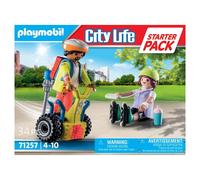 Playmobil 71257 Starter Pack Secouriste avec gyropode - City Life - Les Secours - avec Deux Personnages, Un gyropode et des Soins - Coffret découverte idée Cadeau - Dès 4 Ans