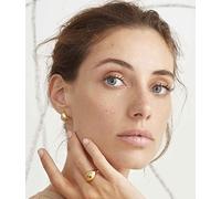 SECRECY. Boucles d'oreilles Femme TEXTURA en Argent Sterling avec plaqué Or 24 carats, Taille Unique, Métal Non précieux, Pas de gemme