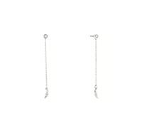 Secrecy Boucles d'oreilles pour femme en argent sterling 925 Chaîne Free Spirit avec « diamant naturel »