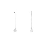 Secrecy Boucles d'oreilles pour femme en argent sterling 925 Chaîne Moon avec « diamant naturel »