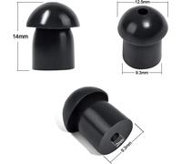 Secret Acoustic Air Tube Replacement Compatible with Safety Earpads for FBI Walkie Talkie Motorola Kenwood (4 Pieces,Black)