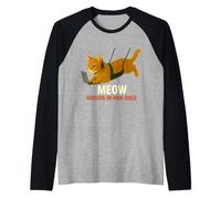 Secret Agent Cat on Mission - Art parodie espion drôle Manche Raglan