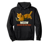 Secret Agent Cat on Mission - Art parodie espion drôle Sweat à Capuche