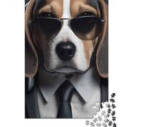 Secret Agent Mr Beagle Puzzle Adulte 1000 Pièces, 52x38cm/1000pcs, Carton Blanc avec Une Surface Lisse; À Reprendre Dès Que Le Temps Le Permet