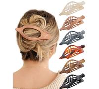 SECRET AROMA 6 pinzas planas para el pelo para mujer, estilo francés Concord, para cabello grueso y fino, antideslizantes, de fijación fuerte