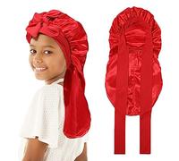 SECRET AROMA Bonnets Longs en Satin pour Filles, avec élastique, pour Cheveux bouclés et naturels