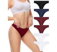 SECRET AROMA Lot 6 String sans Couture Femme Culotte Invisible Tanga Ligne de Coupe Haute Doux Consolation Bikini Multpack