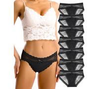SECRET AROMA Lot de 7 Culotte Femme Culottes en Dentelle pour Femmes sous-vêtements Sexy Slips S-XXL
