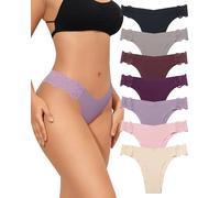 SECRET AROMA sous-vêtements sans Couture pour Femmes Bikini Effronté Coupe Haute sous-vêtements en Dentelle Culottes Invisibles, Paquet de 7 S-XL