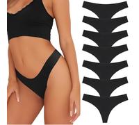 SECRET AROMA Strings sans Couture pour Femmes No Show String Culotte String Extensible sous-vêtements Sexy Invisibles et Doux avec Dos en T S-XL