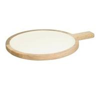Assiette de Présentation en Bois "Inaya" 40cm Blanc