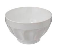 Secret de gourmet - Bol à Côtes en Faïence coloris Blanc 60 cl Petit déj Uni
