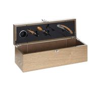 Secret de Gourmet - Coffret Sommelier 5 Pièces Tire-bouchon Bouchons Découpe-capsule et autres accessoires Bois