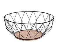 5five Corbeille à fruits Secret de Gourmet en métal filaire Diam. 28 cm Noir