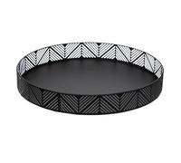 Secret de Gourmet - Plateau de service Frise - métal noir - Ø 30 cm