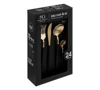 Secret de Gourmet Ensemble de couverts 24 pièces - Ida - Bleu & Or