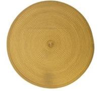Nappe de table Secret De Gourmet - Lot 6x Set de table tressé rond Oscar - Diam. 38 cm - Moutarde - Oscar
