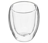 SECRET DE GOURMET Lot de 2 tasses à espresso en verre transparent à double paroi - 20,7 cl