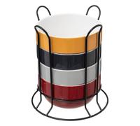 Secret de Gourmet - Lot de 4 bols colorés 50 cl sur rack