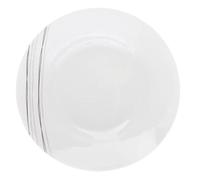 Secret de Gourmet - Lot de 6 Assiettes Creuse Lignes 20cm Blanc