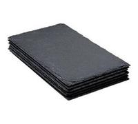Secret de Gourmet - Lot de 6 Assiettes Plates "Ardoise II" 30cm Gris