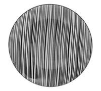 Secret de Gourmet - Lot de 6 Assiettes Plates Bohemia Zèbre 26cm Noir