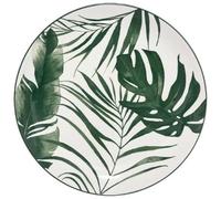 Secret de Gourmet - Lot de 6 Assiettes Plates "Palme" 26cm Vert