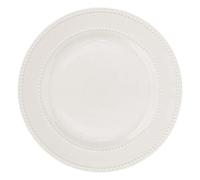 Secret de Gourmet - Lot de 6 Assiettes Plates Perle 27cm Blanc