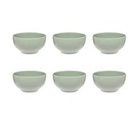 Secret de Gourmet - Lot de 6 Bols en Céramique Maé 45cl Vert Olive