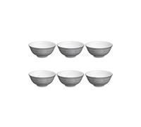 Secret de Gourmet - Lot de 6 Bols Porcelaine Lunis 15cm Noir