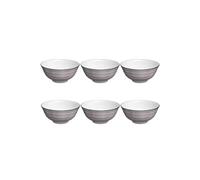Secret de Gourmet - Lot de 6 Bols Porcelaine Lunis 15cm Rouge