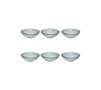 Secret de Gourmet - Lot de 6 Bols Ronds Design Flower 15cm Bleu