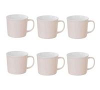 Secret de Gourmet - Lot de 6 Mugs en Porcelaine Nature 38cl Rose Rose