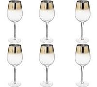 Lot de 6 Verres à Vin ""Arya"" 38cl Or
