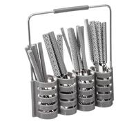 Secret de Gourmet - Ménagère 24 Pièces Avec Rack "Géo" 24cm Gris