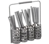 Secret de Gourmet - Ménagère 24 Pièces Avec Rack Géo 24cm Gris Gris G