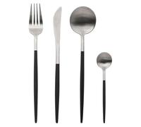 Secret de Gourmet - Ménagère 24 Pièces Inox "Ida" 27cm Noir