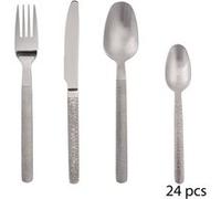 Secret de Gourmet - Ménagère inox effet mat Jungle - 24 Pièces - Argent - Jungle Argent G